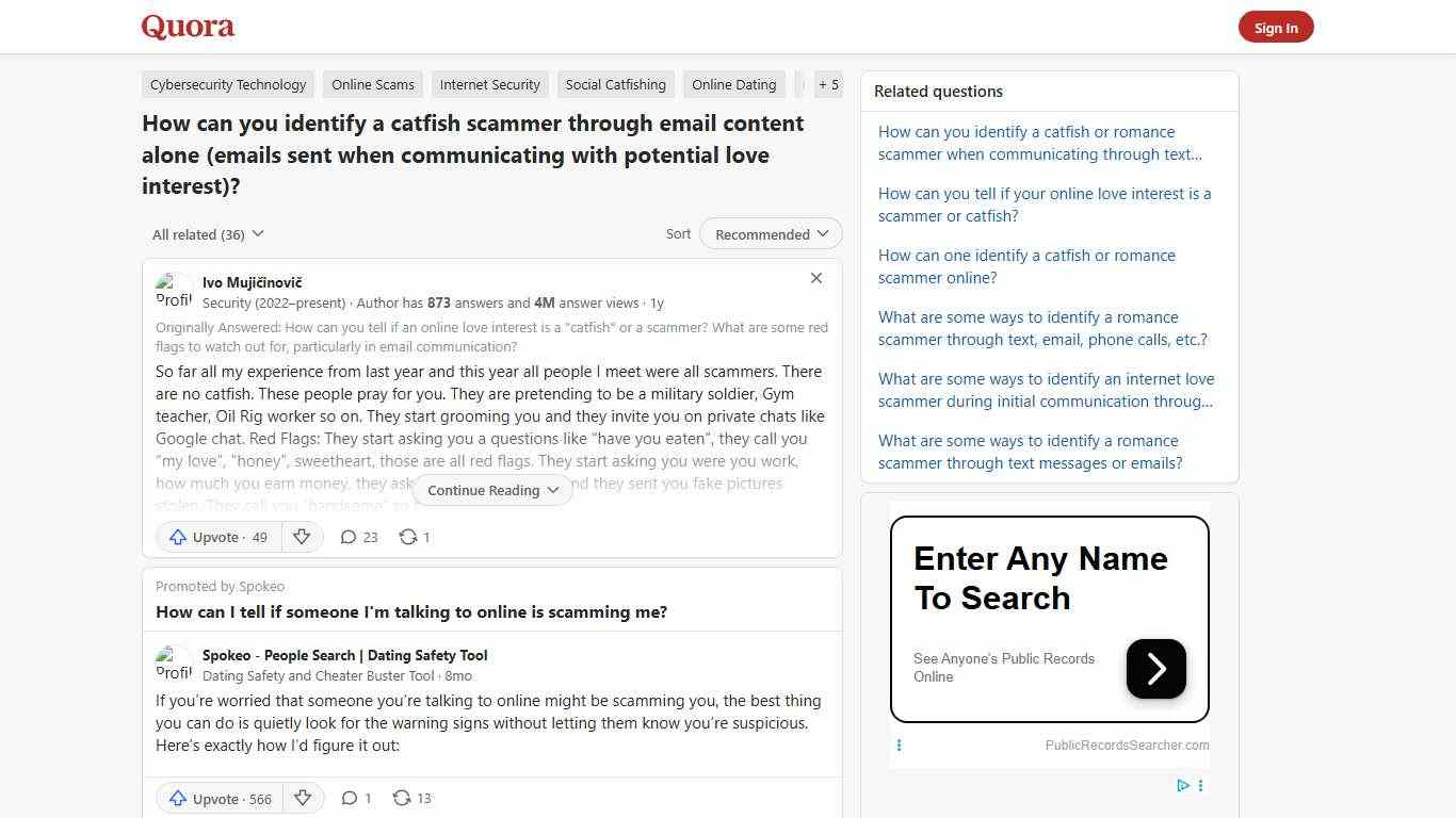 How to identify a catfish scammer through email content alone (emails sent when communicating with potential love interest) - Quora